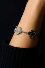 Elegant Dual Clover Diamond Bracelet