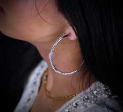 Silver hoop earrings