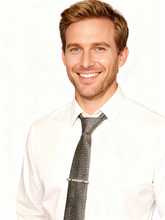 Black Patterned Silk Necktie