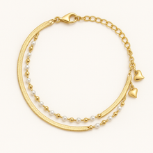 Golden Pearl Duo Anklet