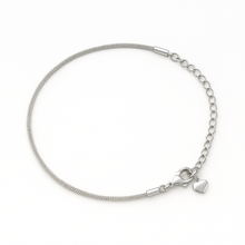 Silver Heart Anklet