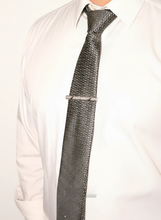 Black Patterned Silk Necktie