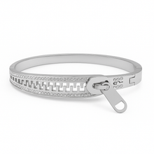 Silver Zip Glam Bracelet